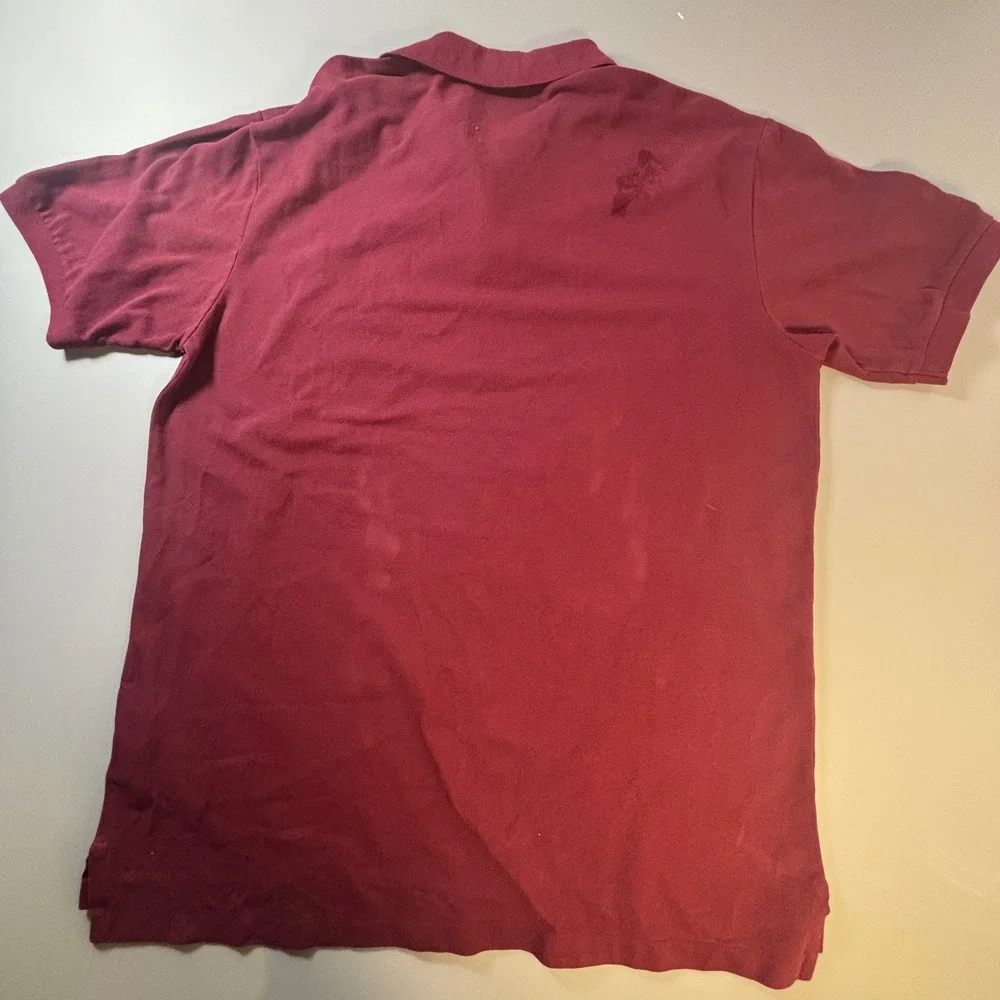 Polo Ralph Lauren Big Pony #3 Polo Shirt Mens XLT Big & Tall Burgundy‎